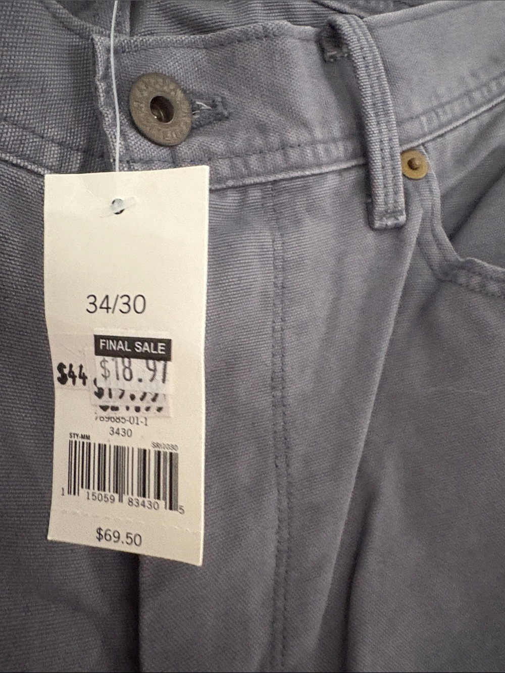 Banana Republic Men's Straight Fit Twill Pants— Light Gray - Picture 3 of 6